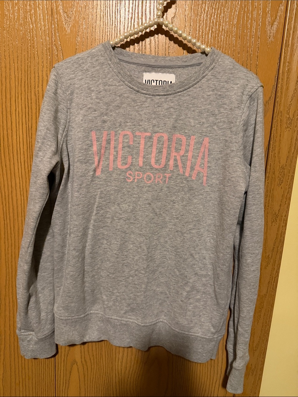 Victoria's Secret Grey Sweatshirt with Pink Logo